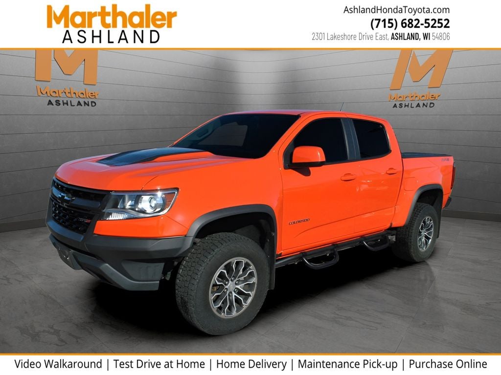 2019 Chevrolet Colorado ZR2 Crew Cab 4x4 3.6L V6 in Crush — front three-quarter view