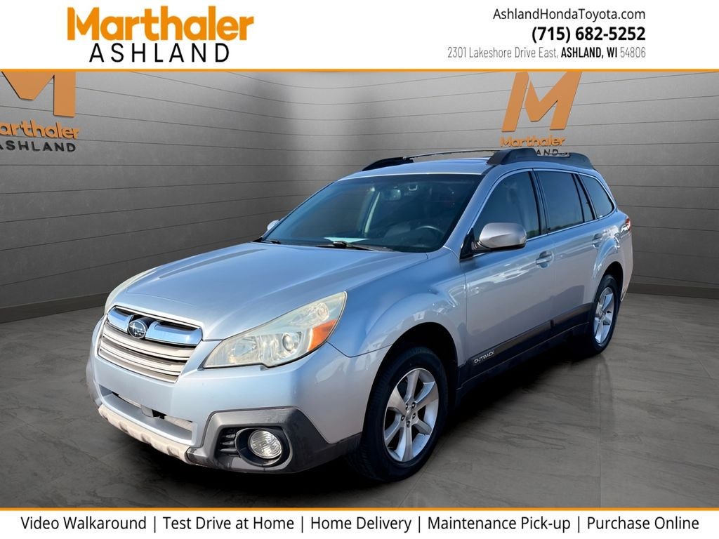 2013 Subaru Outback 2.5i Limited in Ice Silver Metallic — front three-quarter view