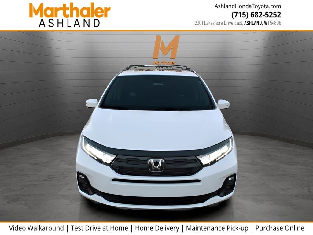 2026 Honda Odyssey EX-L in Platinum White Pearl — front three-quarter view