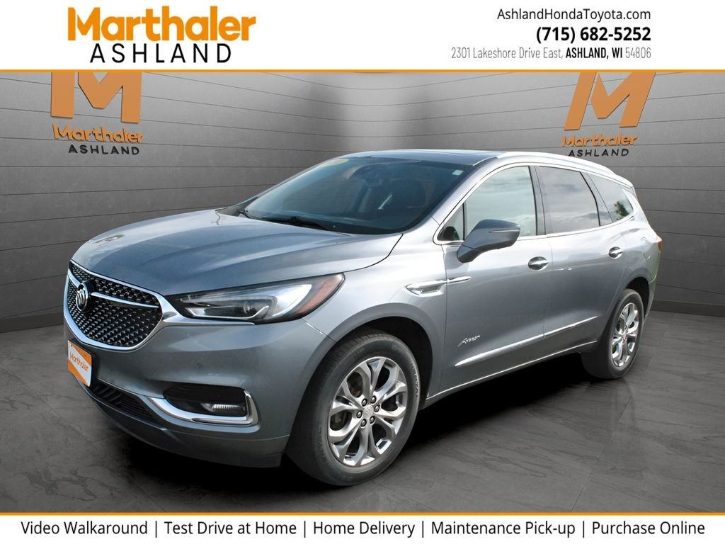 2020 Buick Enclave Avenir AWD in Satin Steel Gray Metallic — front three-quarter view
