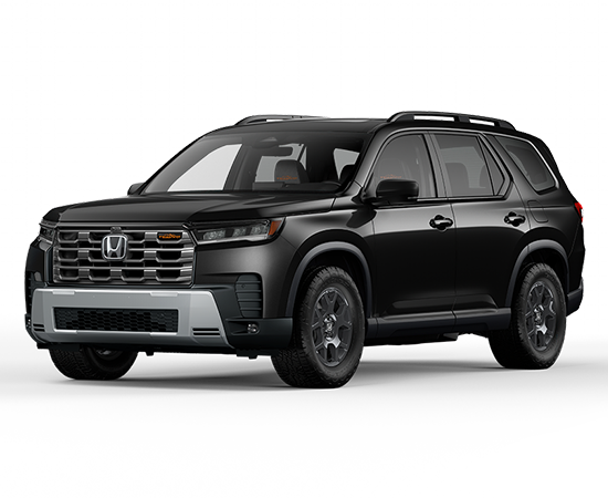 2026 Honda Pilot AWD TrailSport in Crystal Black Pearl — front three-quarter view